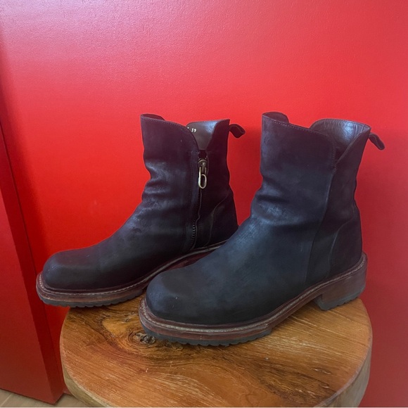 P. Monjo black suede square toe zip booties, Sz 39 EU Sz 8.5-9 US Pep Monjo Lola - Picture 9 of 10